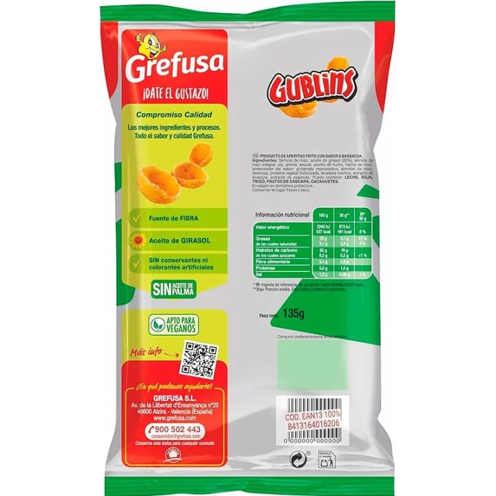 VALOR NUTRICIONAL GUBLINS GREFUSA