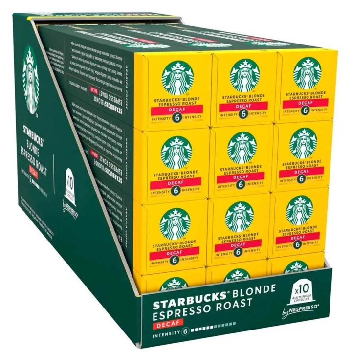 Descafeinado Blonde Espresso Roast 12 tubos Nespresso Starbucks frontal