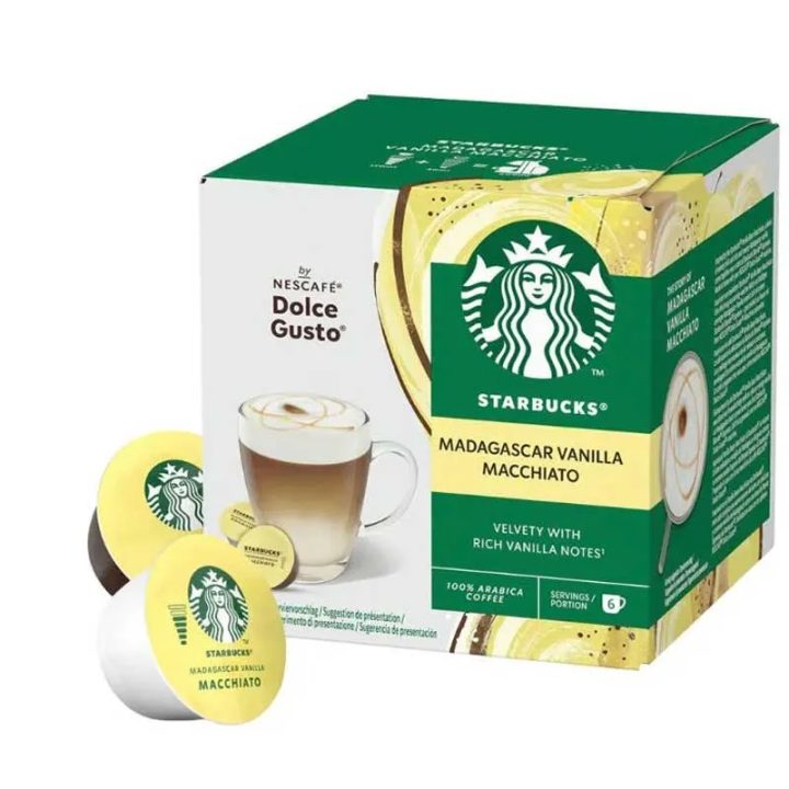 FOTO Latte Vainilla Madagascar Starbucks, compatible Dolce gusto