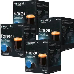 Descafeinado Mogorttini 4 cajas de 16 cápsulas compatible Dolce Gusto