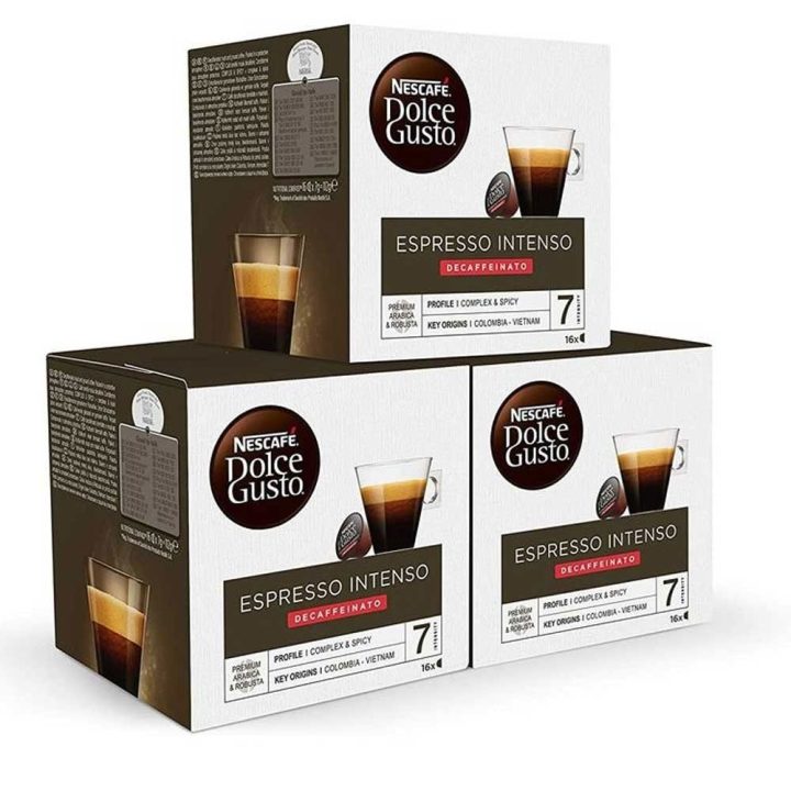 Descafeinado Espresso Intenso pack 48 cápsulas Nescafé Dolce Gusto