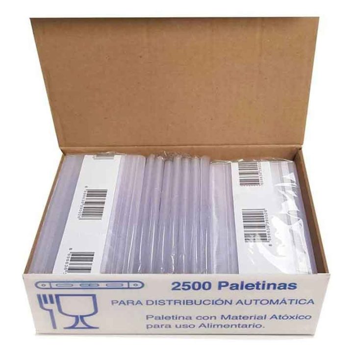 caja 2500 Paletinas plástico 90 mm. Automática