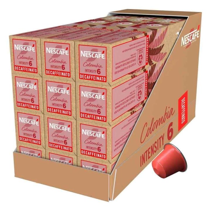 Colombia descafeinado Nescafe. 120 cápsulas de Aluminio Formato ahorro