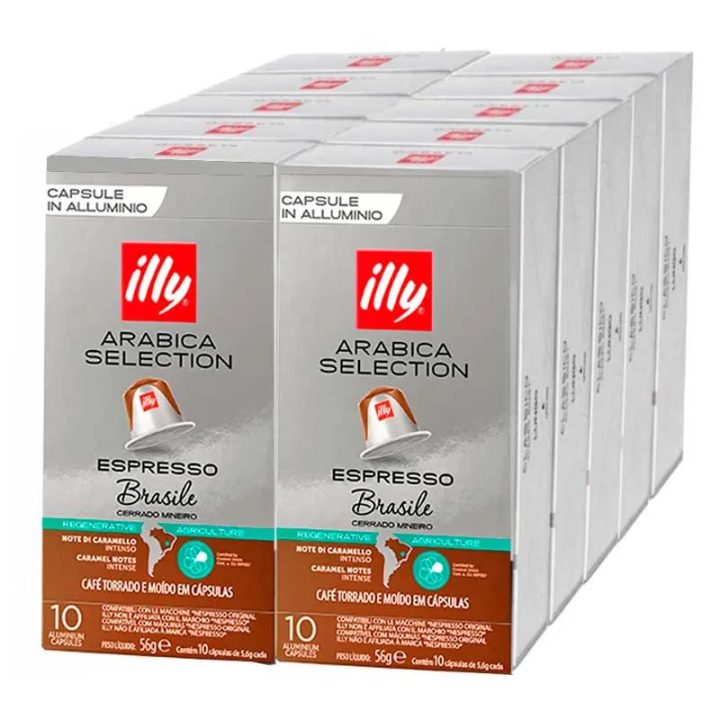 Café Brasil 10 cajas 100 cápsulas | Illy Nespresso