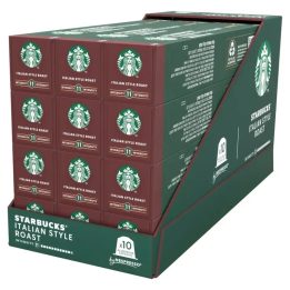 Master Italian Style Roast Starbucks, 12 tubos, 120 cápsulas
