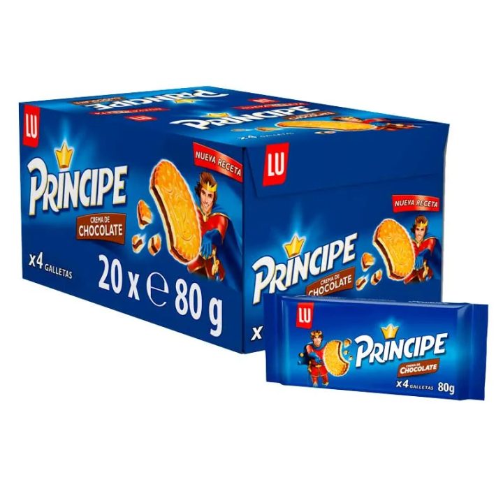 Galletas Príncipe de Chocolate (Caja 20 Paquetes x 80g)