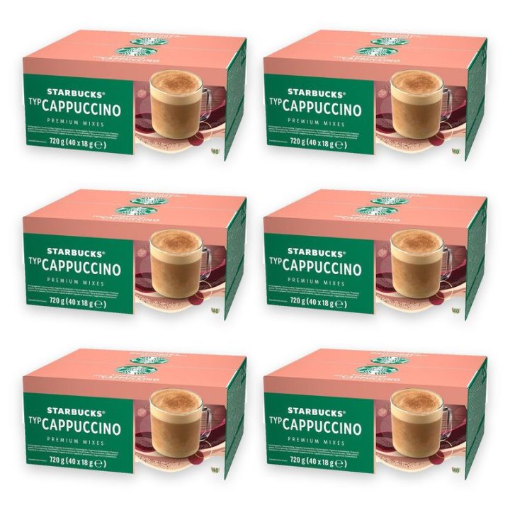 Pack 6 cajas Starbucks Cappuccino | 240 sobres de 18 g