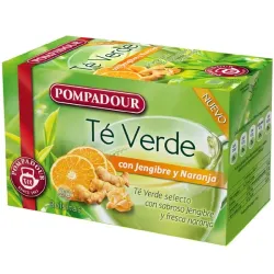 Pompadour Te Verde con Jengibre y Naranja