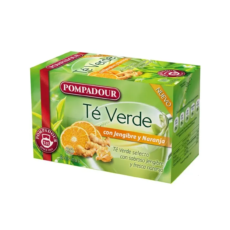 Pompadour Te Verde con Jengibre y Naranja Pompadour Te Verde con Jengibre y Naranja