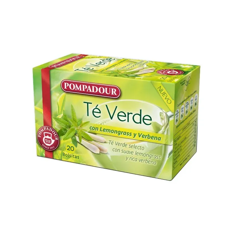 Pompadour Te Verde con Lemongrass y Verbana Pompadour Te Verde con Lemongrass y Verbana