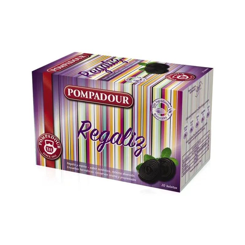Pompadour Regaliz 20 bolsitas Pompadour Regaliz 20 bolsitas