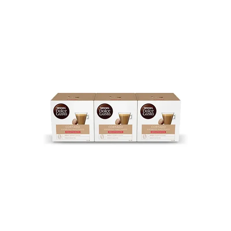 NESCAFÉ® Dolce Gusto® Cortado Descafeinado 3 x 16, 48 Cápsulas NESCAFÉ® Dolce Gusto® Cortado Descafeinado 3 x 16, 48 Cápsulas