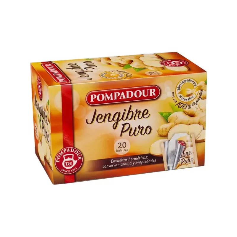 Jengibre Puro Pompadour 20 bolsitas Jengibre Puro Pompadour 20 bolsitas
