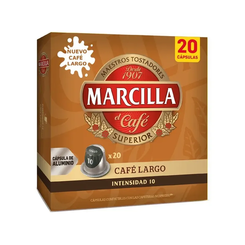 Marcilla Café Largo 20 Cápsulas Compatibles Nespresso®* Marcilla Café Largo 20 Cápsulas Compatibles Nespresso®*