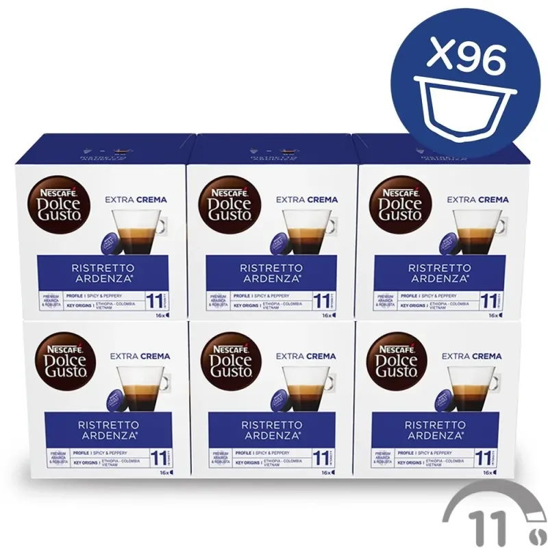 NESCAFÉ® Dolce Gusto® Ristretto Ardenza x 6, 96 Cápsulas NESCAFÉ® Dolce Gusto® Ristretto Ardenza x 6, 96 Cápsulas