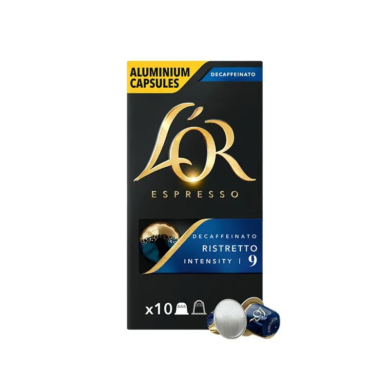 L'OR Espresso Decaffeinato Ristretto compatibles Nespresso® 10 cápsulas L'OR Espresso Decaffeinato Ristretto compatibles Nespresso® 10 cápsulas