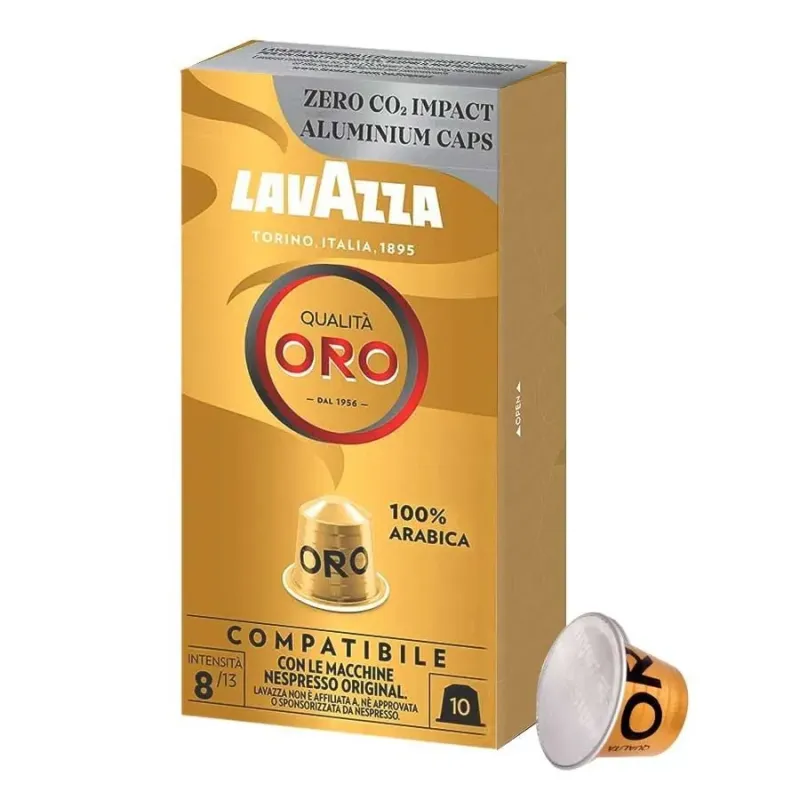 Lavazza Aluminio Espresso Qualita Oro 10 Cápsulas Compatibles Nespresso®* Lavazza Aluminio Espresso Qualita Oro 10 Cápsulas Compatibles Nespresso®*