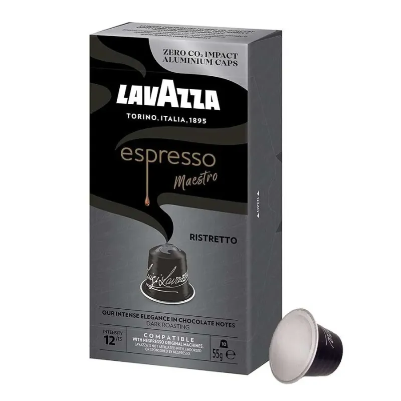 Lavazza Aluminio Espresso Ristretto 10 Cápsulas Compatibles Nespresso®* Lavazza Aluminio Espresso Ristretto 10 Cápsulas Compatibles Nespresso®*