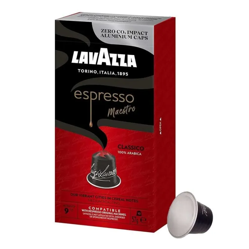 Lavazza Aluminio Espresso Classico 10 Cápsulas Compatibles Nespresso®* Lavazza Aluminio Espresso Classico 10 Cápsulas Compatibles Nespresso®*