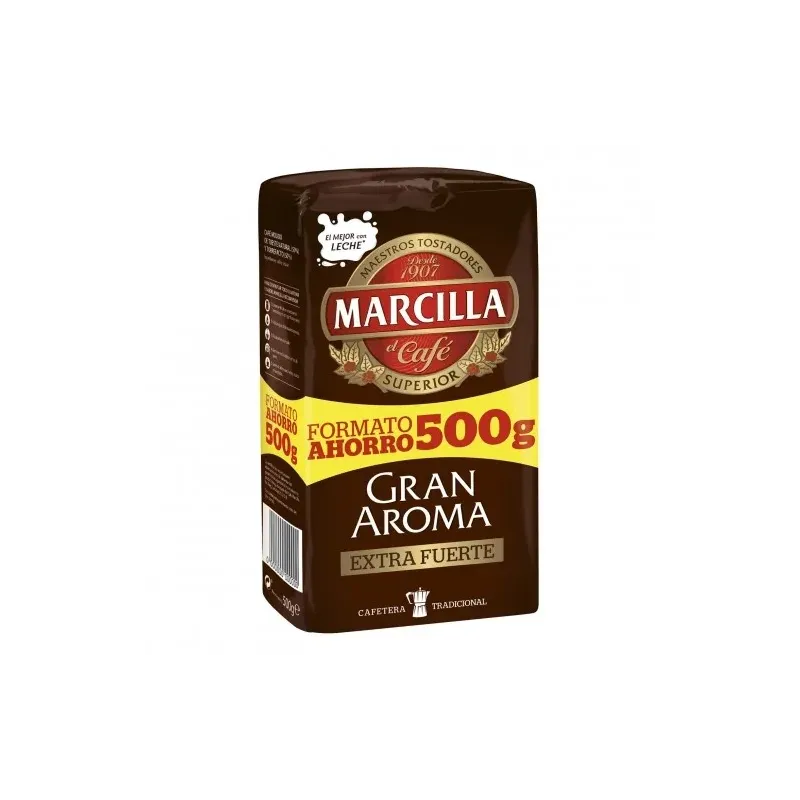 Café molido extra fuerte Gran Aroma Marcilla 500 g. Café molido extra fuerte Gran Aroma Marcilla 500 g.