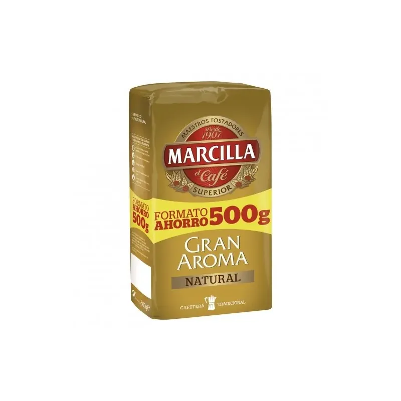 Café molido natural Gran Aroma Marcilla 500 g. Café molido natural Gran Aroma Marcilla 500 g.