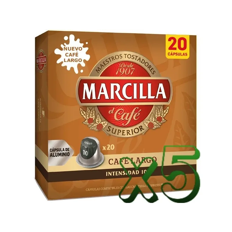 Marcilla Café Largo 100 Cápsulas Compatibles Nespresso® Marcilla Café Largo 100 Cápsulas Compatibles Nespresso®