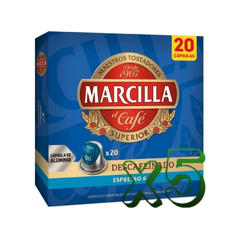 Pack 100 Cápsulas Marcilla Descafeinado Compatibles Nespresso® Pack 100 Cápsulas Marcilla Descafeinado Compatibles Nespresso®