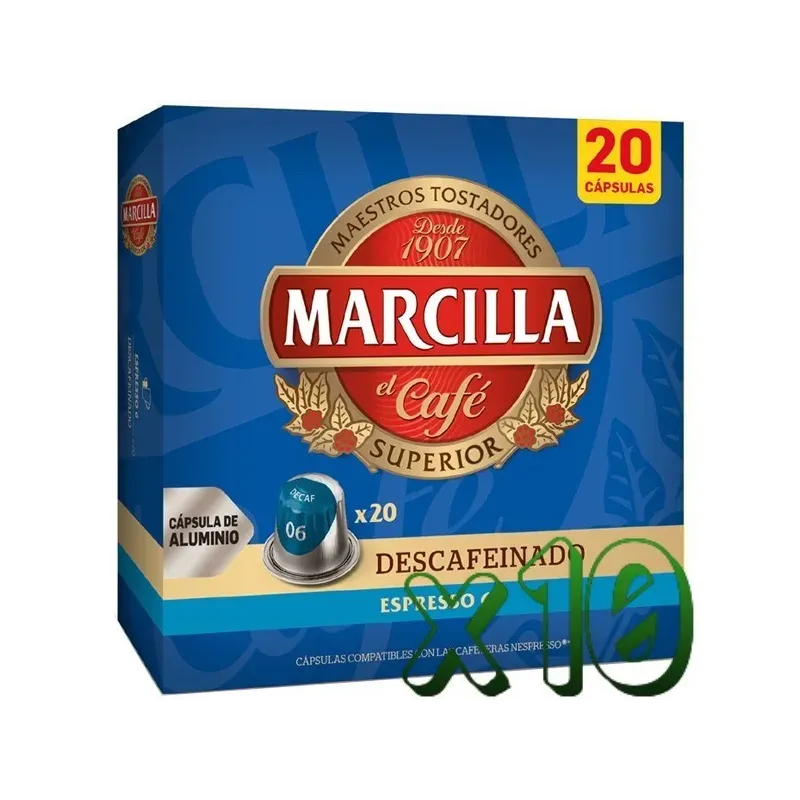 Pack 200 Cápsulas Marcilla Descafeinado Compatibles Nespresso® Pack 200 Cápsulas Marcilla Descafeinado Compatibles Nespresso®