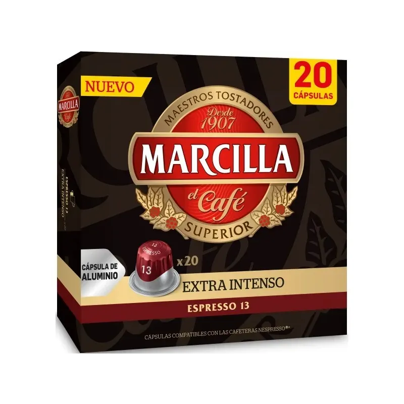 Marcilla Extra Intenso 20 Cápsulas Compatibles Nespresso® Marcilla Extra Intenso 20 Cápsulas Compatibles Nespresso®