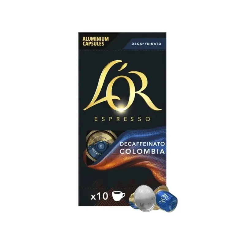 L'OR Espresso Colombia DESCAFEINADO compatibles Nespresso® 10 cápsulas L'OR Espresso Colombia DESCAFEINADO compatibles Nespresso® 10 cápsulas