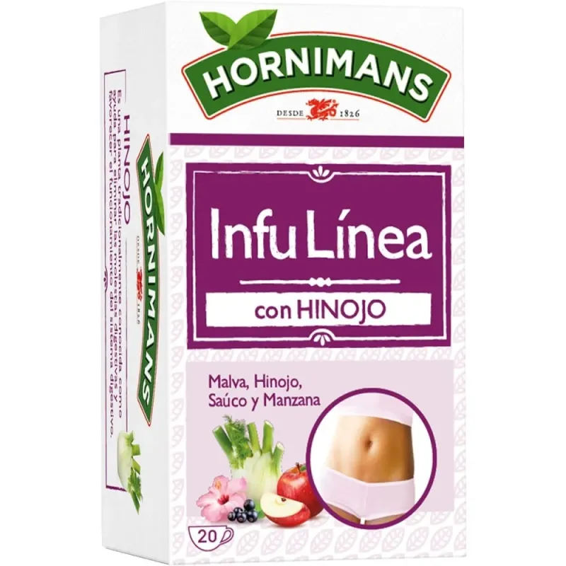Hornimans Infulínea infusión con malva, hinojo, saúco y manzana estuche 20 bolsitas Hornimans Infulínea infusión con malva, hinojo, saúco y manzana estuche 20 bolsitas
