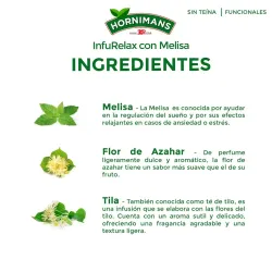Hornimans Infurelax infusión con flor de azahar, melisa y hierba luisa estuche 20 bolsitas