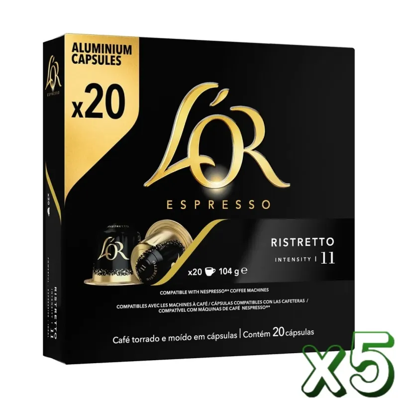 L'OR Espresso Ristretto compatibles Nespresso® 100 cápsulas L'OR Espresso Ristretto compatibles Nespresso® 100 cápsulas