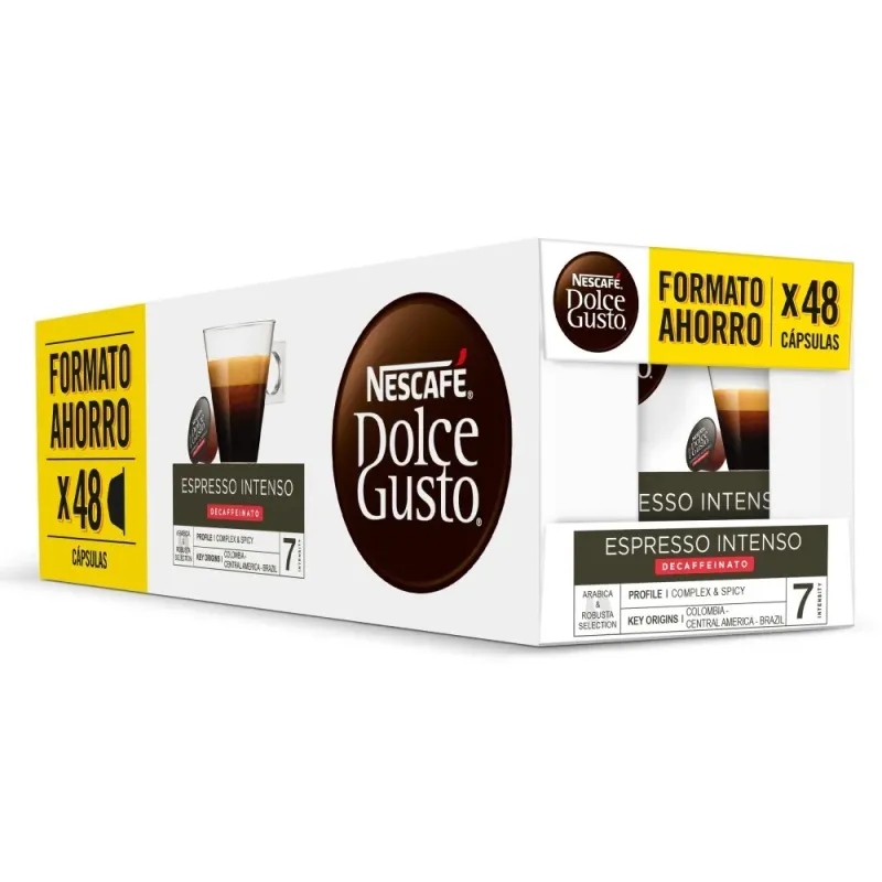 NESCAFÉ® Dolce Gusto® Espresso Intenso Descafeinado 48 Cápsulas Formato Ahorro NESCAFÉ® Dolce Gusto® Espresso Intenso Descafeinado 48 Cápsulas Formato Ahorro