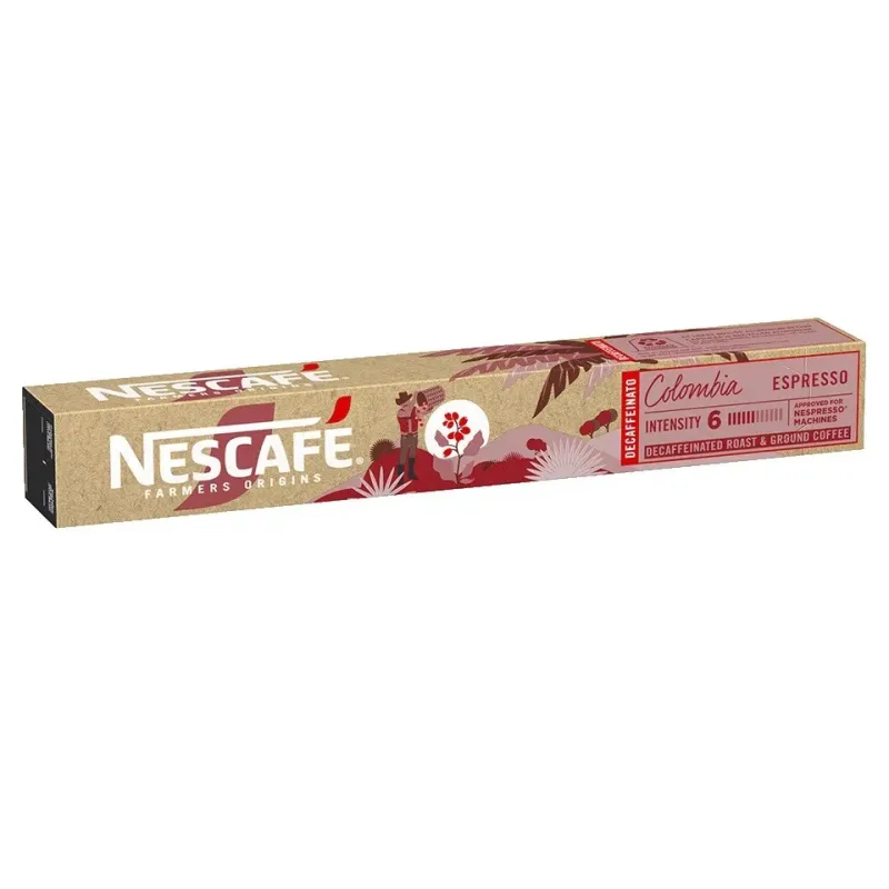 Nescafé Colombia Espresso Decaffeinato 10 cápsulas para sistema Nespresso® Nescafé Colombia Espresso Decaffeinato 10 cápsulas para sistema Nespresso®
