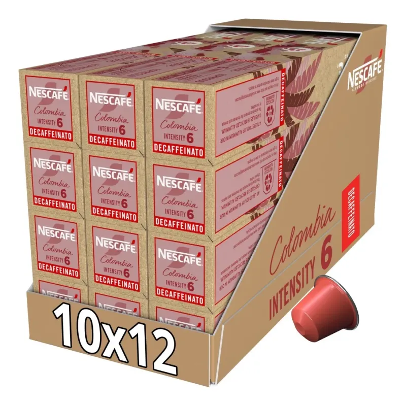 Nescafé Colombia Espresso Decaffeinato 120 cápsulas para sistema Nespresso® Nescafé Colombia Espresso Decaffeinato 120 cápsulas para sistema Nespresso®