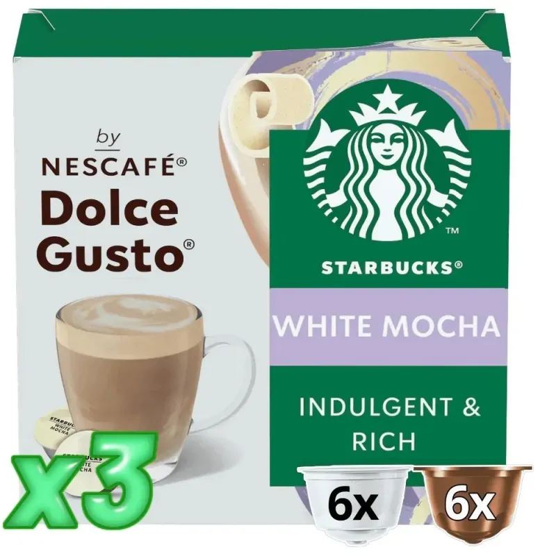 White Mocha Starbucks 36 Cápsulas by NESCAFÉ® Dolce Gusto® White Mocha Starbucks 36 Cápsulas by NESCAFÉ® Dolce Gusto®