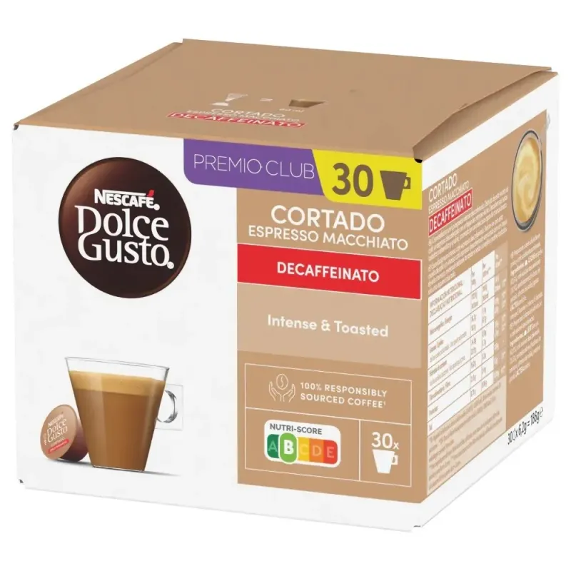 Nescafé Dolce Gusto Cortado Descafeinado 30 cápsulas Nescafé Dolce Gusto Cortado Descafeinado 30 cápsulas