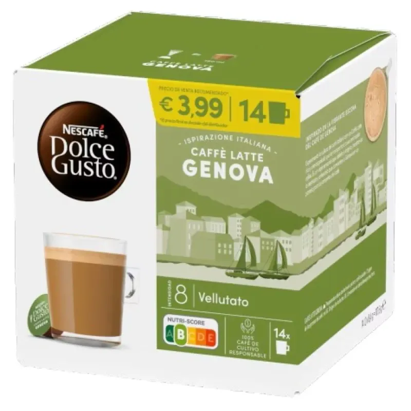 NESCAFÉ® Dolce Gusto® Café Leche Genova 14 Cápsulas NESCAFÉ® Dolce Gusto® Café Leche Genova 14 Cápsulas