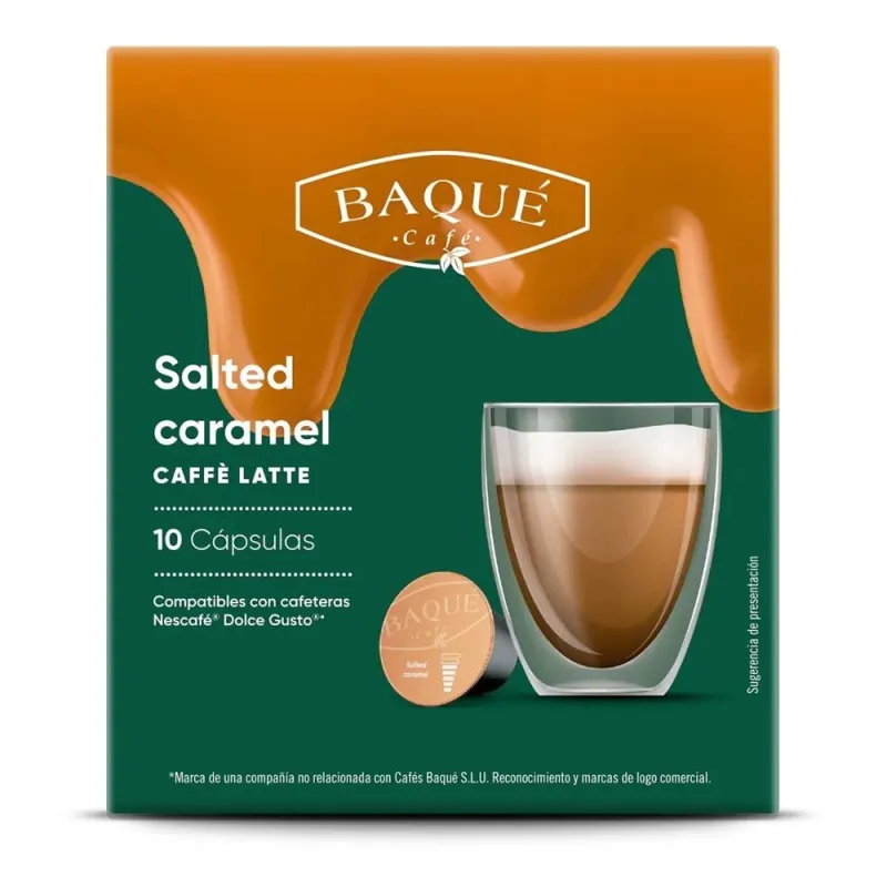 Caffè Latte Salted Caramel Baqué 10 cápsulas compatibles Dolce Gusto Caffè Latte Salted Caramel Baqué 10 cápsulas compatibles Dolce Gusto