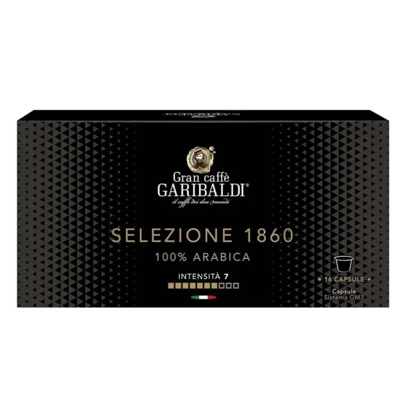 Garibaldi Selezione 1860 Arábica 16 cápsulas compatible con el sistema GM3 Garibaldi Selezione 1860 Arábica 16 cápsulas compatible con el sistema GM3