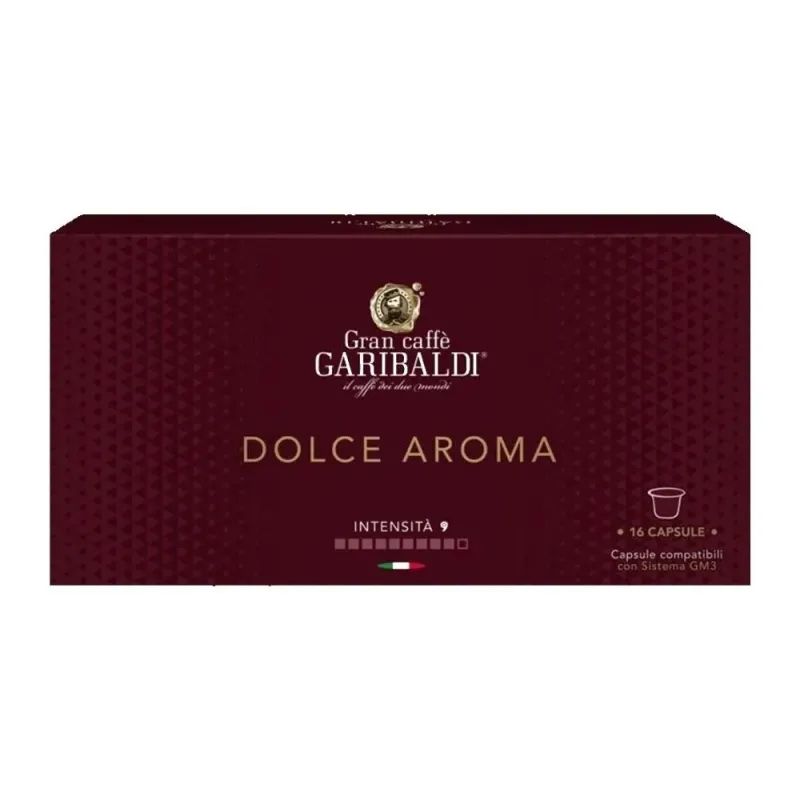 Garibaldi Dolce Aroma 16 cápsulas compatible con el sistema GM3 Garibaldi Dolce Aroma 16 cápsulas compatible con el sistema GM3