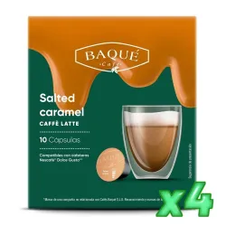 Caffè Latte Salted Caramel Baqué 40 cápsulas compatibles Dolce Gusto
