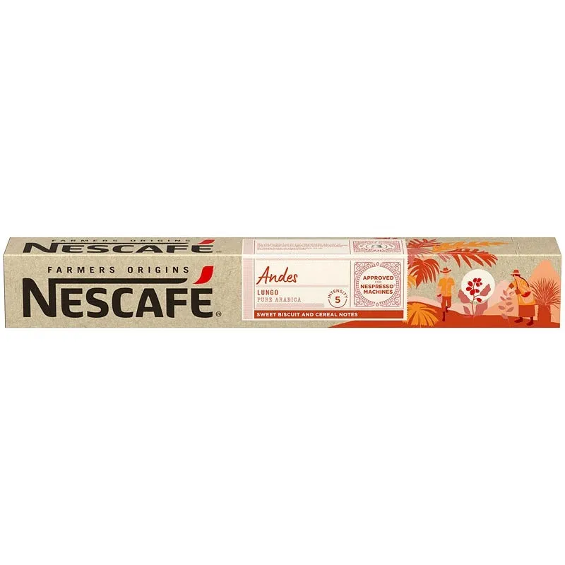 Nescafé Andes lungo 10 cápsulas para sistema Nespresso® Nescafé Andes lungo 10 cápsulas para sistema Nespresso®