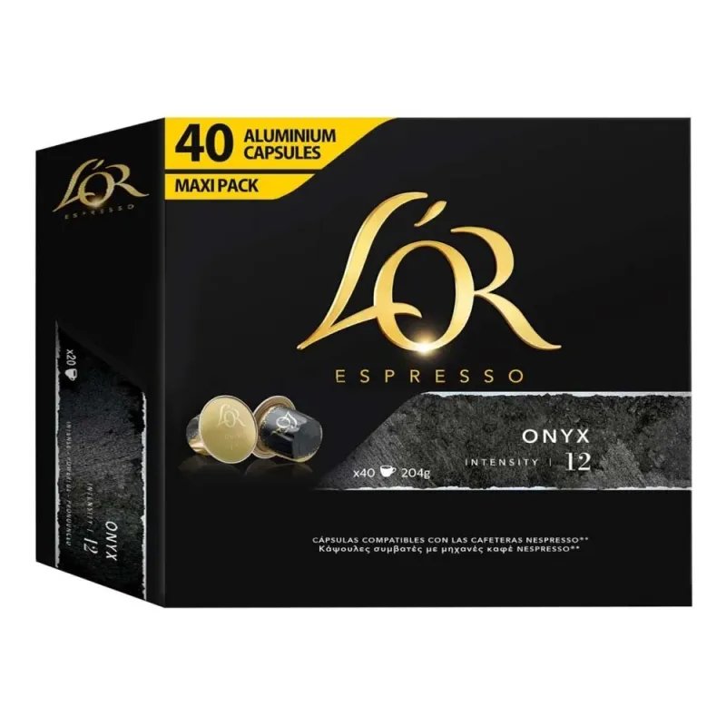 L'OR Espresso Onyx compatibles Nespresso® 40 cápsulas L'OR Espresso Onyx compatibles Nespresso® 40 cápsulas