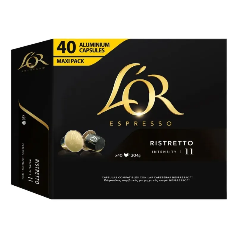 L'OR Espresso Ristretto compatibles Nespresso® 40 cápsulas L'OR Espresso Ristretto compatibles Nespresso® 40 cápsulas
