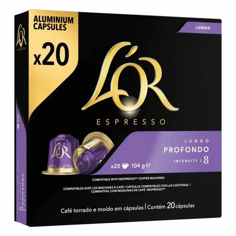L'OR Espresso Lungo Profondo compatibles Nespresso® 20 cápsulas L'OR Espresso Lungo Profondo compatibles Nespresso® 20 cápsulas