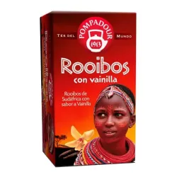 Pompadour Rooibos de Sudáfrica con sabor a vainilla 20 bolsitas