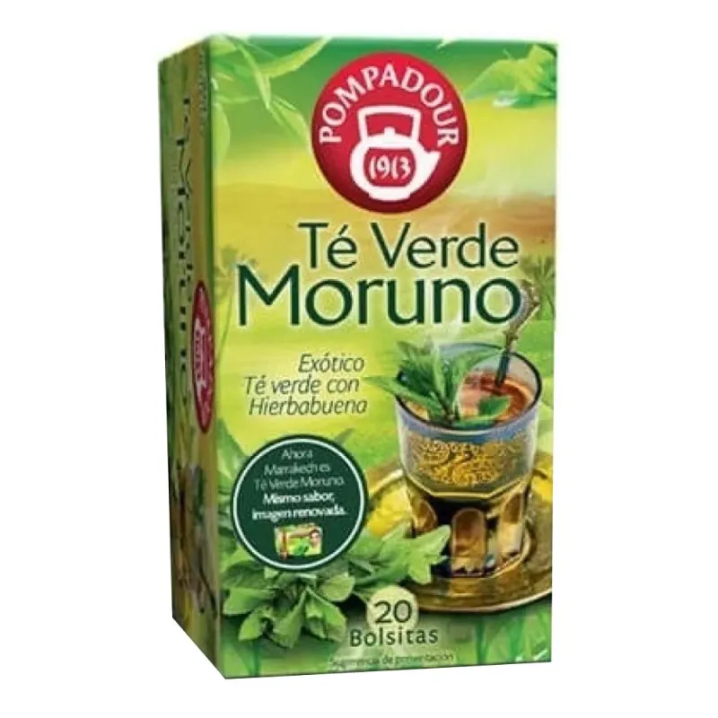 Té Verde Moruno Pompadour 20 bolsitas Té Verde Moruno Pompadour 20 bolsitas