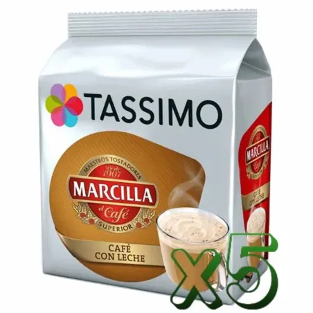 Lote 5 unidades Tassimo Marcilla Café con Leche